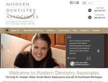 Tablet Screenshot of moderndentistryassociates.com